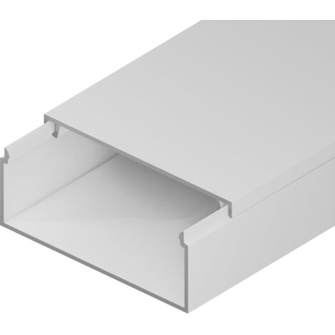 Edo Solutions – Goulotte électrique 100 mm x 40 mm – Longueur 2 m – PVC blanc – Clip pour installation facile – Protection câbles électriques - EDO777735
