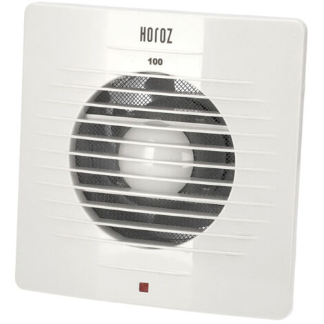 Extracteur d'air classique 100mm blanc – Débit 100 m³/h – Bruit 43 dB – Température de fonctionnement -25°C à 50°C – Hepoluz