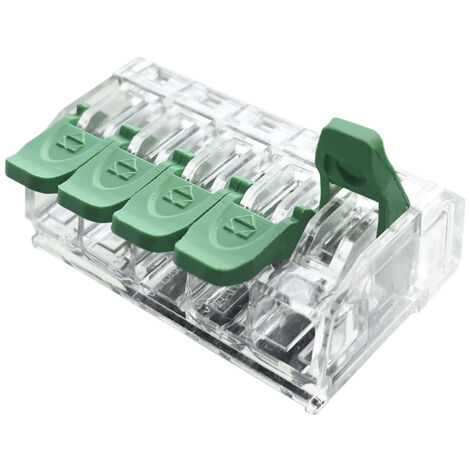 Borne de raccordement à levier 5x 0,2- 4mm2 Vert EDO Technic