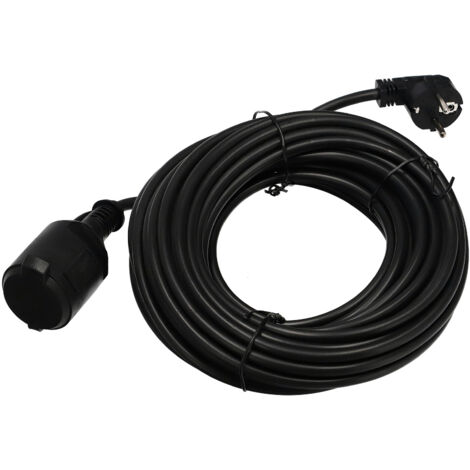 Rallonge de jardin noire 15 m 3x1,5 mm IP44 prise Schuko Type F - 800.815.110 - HOROZ