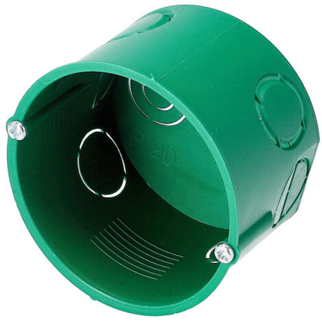 Boîte d’encastrement simple verte 60 mm avec vis EDO Technic