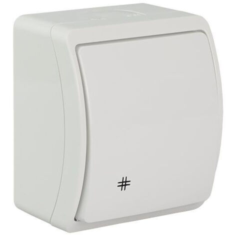 Interrupteur permutateur étanche blanc IP44 KOALA