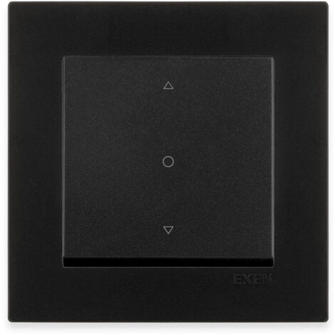 Interrupteur pour volet roulant noir métallisé à 3 positions – ensemble complet avec plaque – 218/14E EXEN