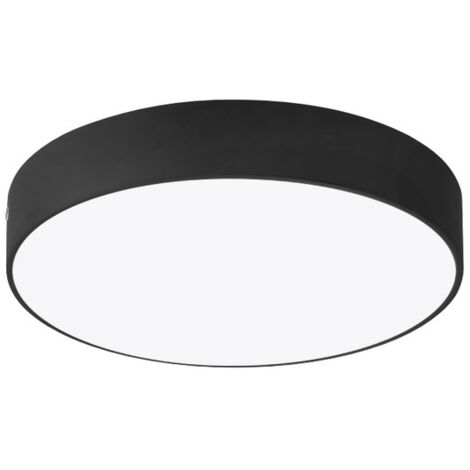 Plafonnier LED rond 12W 1050 lm noir – 3 couleurs réglables 3000K-6500K – CATALINA – HOROZ
