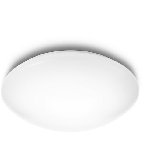 Philips – Plafonnier intérieur LED 6W 640lm 4000K – Plastique blanc – Ø22,5 x 6,8 cm – IP20 – Classe A+ – Non dimmable