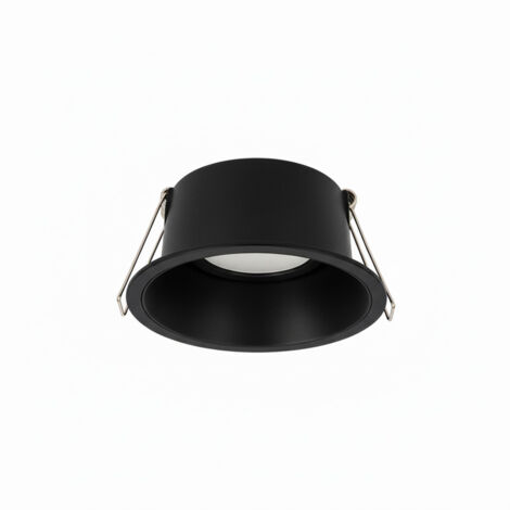 Spot encastrable rond noir GU10 MR16 orientable MEYAN HOROZ support plafond aluminium