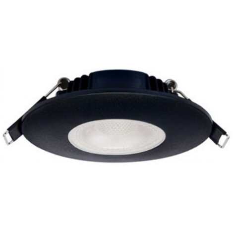 Spot LED encastrable 5W IP65 noir 450lm 3CCT rond LOGAN HOROZ downlight salle de bain
