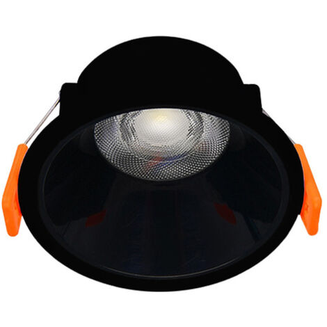 Spot LED encastrable 6W noir 480lm 6400K rond AMARA HOROZ downlight plafond intérieur