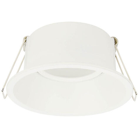 Spot encastrable rond blanc GU10 MR16 orientable MEYAN HOROZ support plafond aluminium