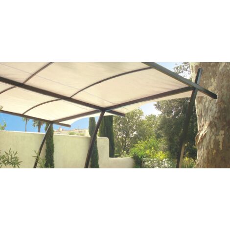Couleurs Du Monde – Toile pour tonnelle 350g/m² en polyester et PVC – Protection solaire écru – Conçue pour pergola Sydney – Facile à poser et entretenir - PVC 350 G (1/4)