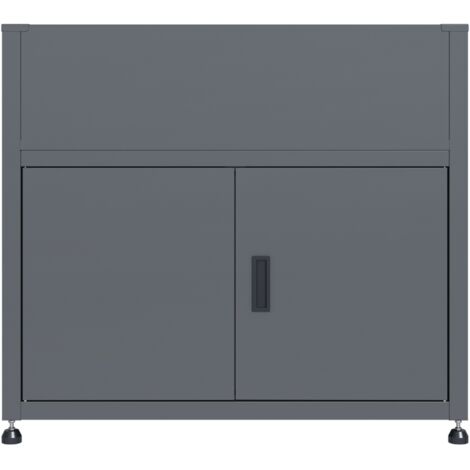 Armoire de jardin avec jardinière intégrée gris anthracite – Acier galvanisé