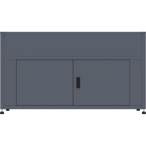 Armoire de jardin grand format avec jardinière – Acier galvanisé gris