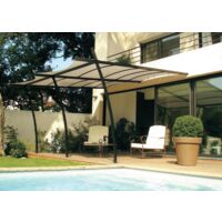 Sydney - Pergola Adossee En Acier 3,5X4M - Structure Seule