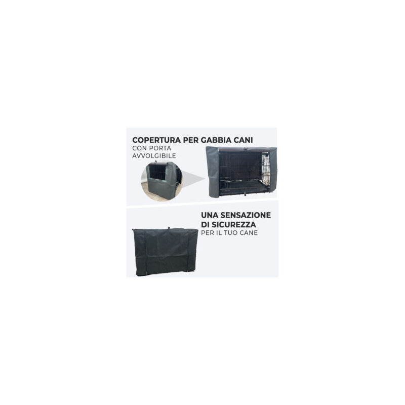 Coperta Per Dog Crate Copertura Per Gabbia Cani - Impermeabile, 78x48x56 Cm, Nero, Per Privacy E Riposo Copertura Impermeabile Box Cane - 11