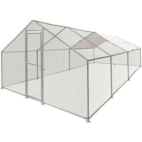 MaxxPet Pollaio Resistente all'Inverno – Voliera per Galline all'Aperto – 3x6x2m – Casetta per Polli e Galline – Recinto da Giardino – Chicken Coop – Metallo di Alta Qualità