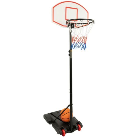 COSTWAY Canestro Da Basket Regolabile 150-365 Cm In Altezza Per Bambini Ed Adulti Canestro Con Piantana Con Ruote Canestro Con Asta E Base Riempibile Per Interno Ed Esterno 85830731