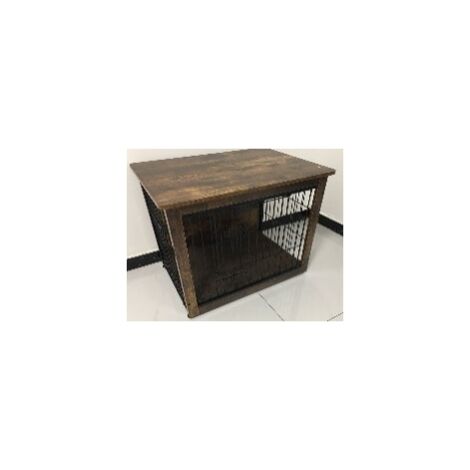 MaxxPet Gabbia per Cani - Mobili per la Casa per Cani - Kennel Cane Grande - Cuccia Moderna da Interno - Casetta per Animali - Vassoio Multiuso Rimovibile - con 2 Porte - 82x55x64 cm - Nero