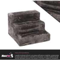 Scaletta Per Cani MaxxPet - Rampa Pieghevole 2-in-1 In Legno Di Abete, Per Letti, Divani E Auto, 42x62x49 Cm