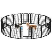 MaxxPet Recinto per cani – Recinto per cani da interno ed esterno - Parco per cuccioli, conigli e altri animali domestici - Area giochi pieghevole - Gabbia con 12 pannelli 100x60cm – Incl. ciotola