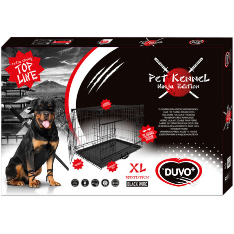 MaxxPet Banco para Perros con Puerta Corrediza - Jaula para Perros - Banco de Transporte - 107x71x79cm
