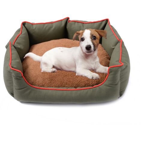 MaxxPet Cama Perro - Cama para perros medianos - Cama suave para perros pequeños - Cama para perros lavable - Cama para mascotas - 76x58x15 cm - Cama para gatos - Verde