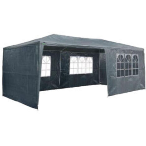 MaxxGarden Gazebo 3x6m - carpa de jardín - carpa para fiestas - 18m² - protección UV 50+ - impermeable - 4 paneles laterales - Antracita