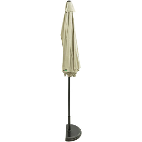 MaxxGarden Parasol de Balcón Ø250 cm Semicircular - Sombrilla de jardín, Sombrilla de terraza, Protección solar - UV 50+ - sin base - Gris