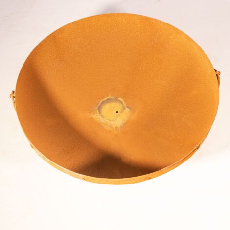 MaxxGarden Cuenco de fuego - Cesta de fuego - Fuego de terraza - Acero corten - L - Fuego de atmósfera - Incl. asas - Ø 80 cm - 3mm - Color óxido