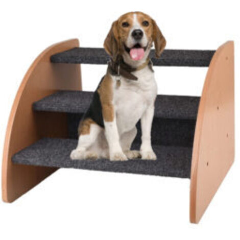 MaxxPet Rampa para perros, escalera para perros pequeños, para cama o sofá, escalera para perros, rampa para maletero para mascotas, resistente, 42 x 59 x 45 cm, color gris (1/5)
