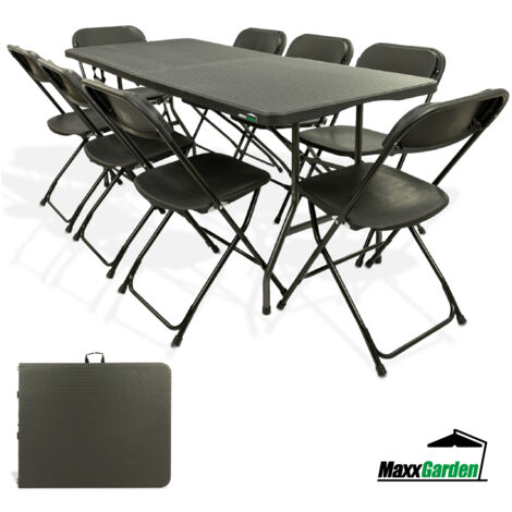 Outsunny picknickset klaptafel met stoelen, opvouwbaar, ideaal voor