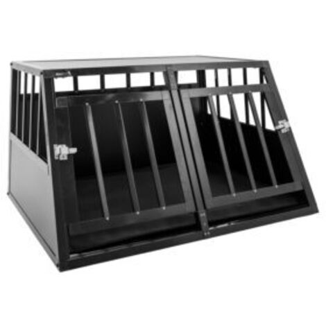 MaxxPet Jaula Perro Coche, Transportin Perro Grande, Caja Para Perros de Coche Para Maletero, Caja XXL Para Perros, Transportin Coche Caja Para Grandes Perros, Cajas de Aluminio Para Perros, Jaula Par