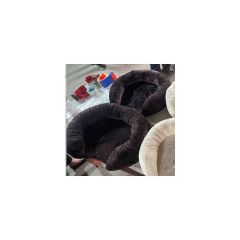 MaxxPet Panier pour chien - 50 x 40 x 13 cm - Coussin pour chien de taille moyenne - Panier pour chien - Panier donut - Moelleux - Coussin pour animaux - Convient comme lit pour chat - Noir