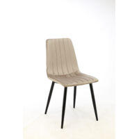 MaxxHome Silla de Comedor Terciopelo/Tela - Gris - juego de 2