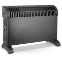 MaxxHome Calentador Eléctrico de Convección - Convector - Calefacción - Radiador - Turbo Ventilador - 2000W - Blanco