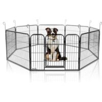 MaxxPet Parque para perros – Valla para perros interior y exterior - Parque para cachorros, conejos y otras mascotas - Zona de juegos plegable – Jaula con 8 paneles – 80x60 cm