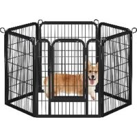 MaxxPet Parque para perros – Valla para perros interior y exterior - Parque para cachorros, conejos y otras mascotas - Zona de juegos plegable – Jaula con 6 paneles – 60x80 cm - Incl. cuenco
