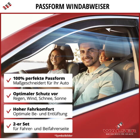 Windabweiser-Set Für BMW 1er F40 5-Türer – Vordere Seitenscheiben, Rauchgrau, Aus Acryl (2019–)