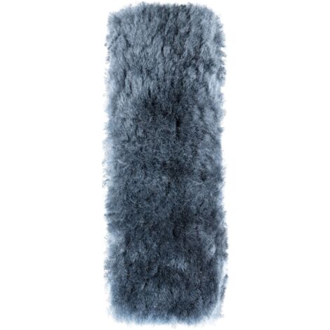 2 Stück Plüsch Gurtpolster Auto - Weiche Kaninchenfell Gurtschoner 25cm Schwarz