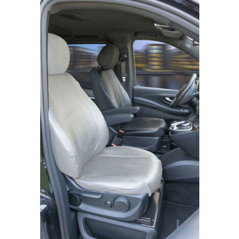 Passform Sitzbezug aus Kunstleder kompatibel mit Mercedes-Benz V-Klasse 447, Einzelsitz Fahrer Armlehne innen