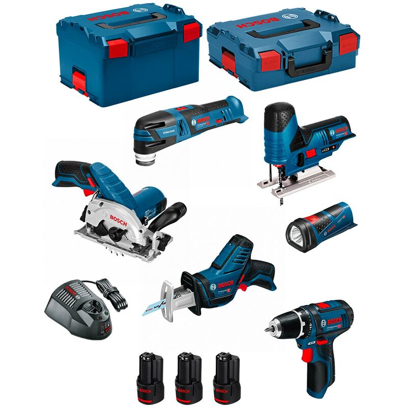 Multi-Herramienta BOSCH GOP 12V-28 (2 x 6,0 Ah + GAL12V-40 + L-Boxx 102)