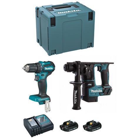 MAKITA Kit DLX2454AJ (DDF483 + DHR171 + 2 x 2,0 Ah + DC18RC + MAKPAC 4)