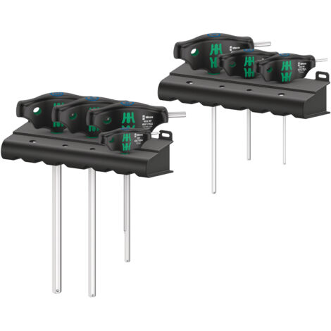 Set de 7 llaves hexagonales con mango en "T" Hex-Plus WERA 454/7 HF Set 1