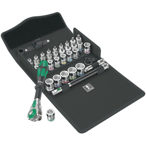 Set de llaves de vaso Zyklop 3/8" WERA 8100 SB All-in Zyklop Speed 3/8" (35 piezas)