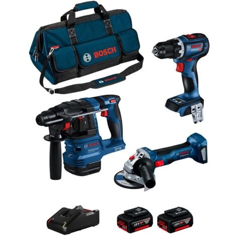 BOSCH Kit BK3012BAG (GBH 18V-22 + GSR 18V-90 C + GWS 18V-7 + 2 x 5,0 Ah + GAL18V-40 + HDBAG)