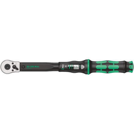 Llave dinamométrica con carraca reversible 3/8" 20-100 Nm WERA Click-Torque B 2