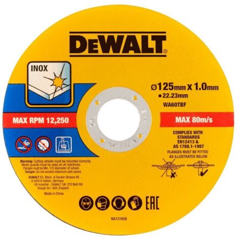 DEWALT DT20594-QZ - Pack de 25 discos de 125mm X 1mm (1/2)