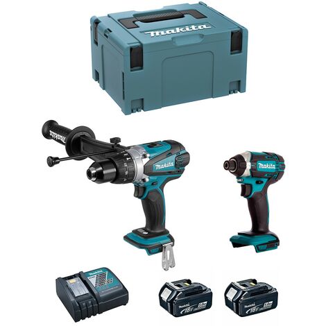 MAKITA Kit DLX2145TJ (DTD152 + DHP458 + 2 x 5,0 Ah + DC18RC + MAKPAC 3)