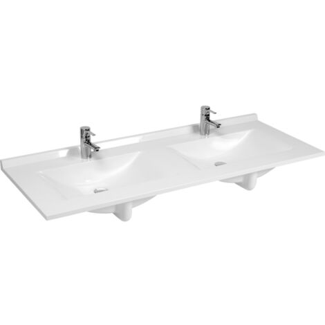 RESIPLAN Doppelwaschtischplatte aus Kunstharz - 140 cm (1/5)