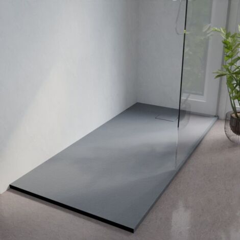 Duschwanne 190x90 cm extra flach - SAPPHIRE - Zementgrau (1/5)