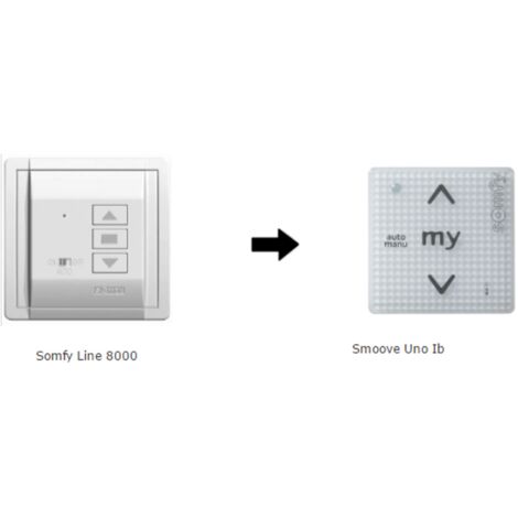 Somfy Smoove Uno IB+ Pure Shine, Motoreinzelsteuergerät Für
